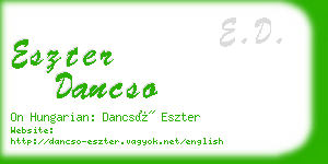 eszter dancso business card